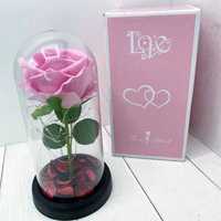 Троянди в колбі(розы)з led підсвічуванням рожевий відмінний подарунок!