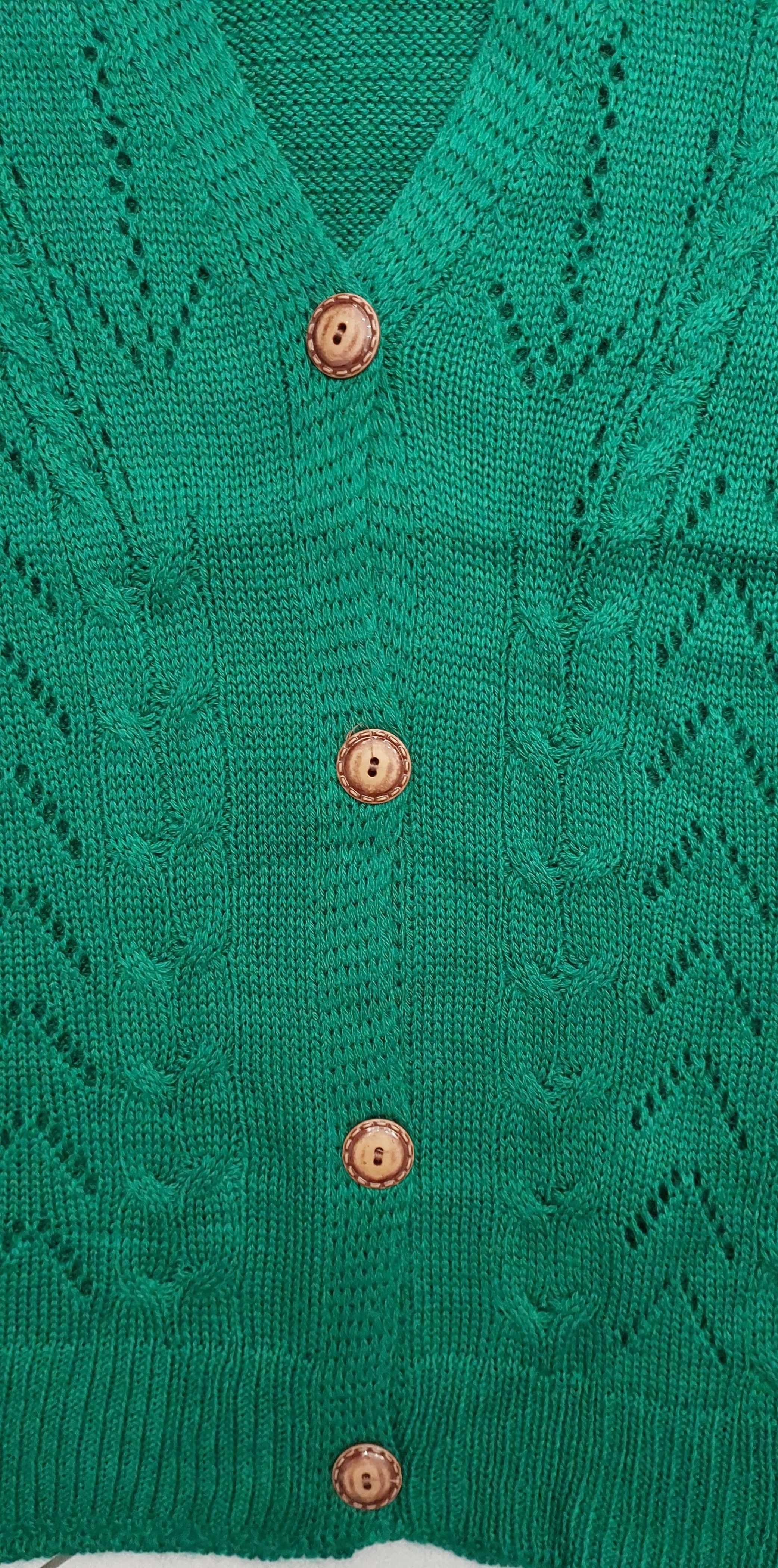 Sweter zielony  rozpinany, R. UNI