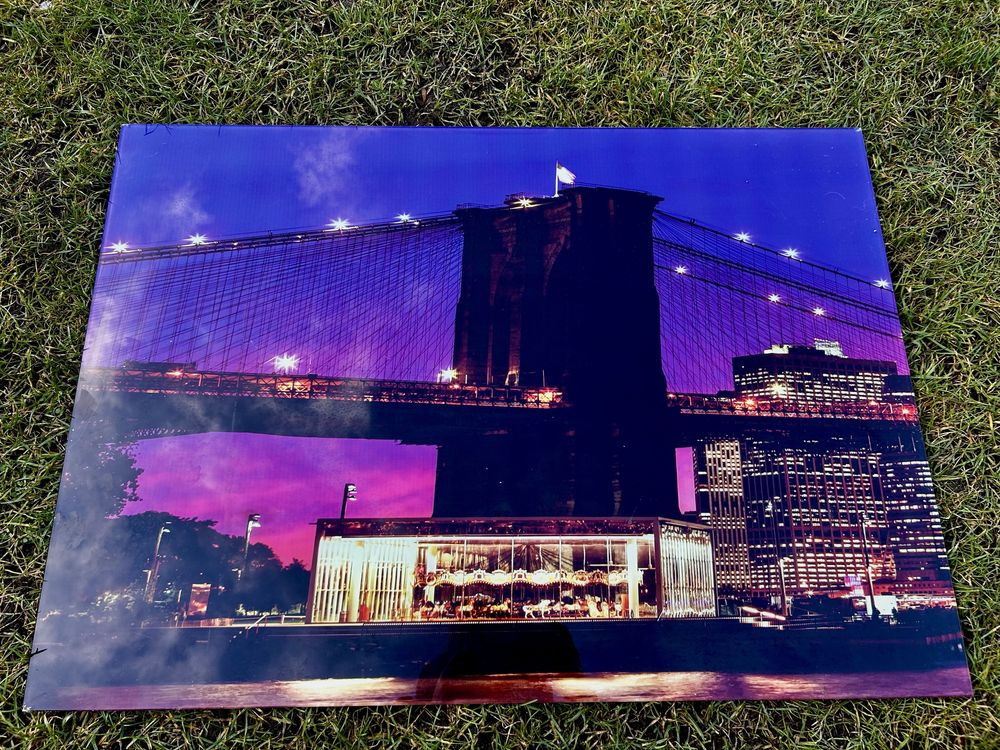 Obraz na szkle szklany obraz Most Brookliński Brookline Bridge 83x60