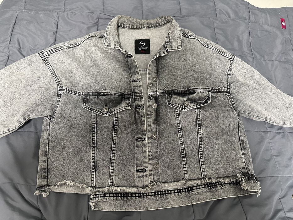 Джинсовий жакет великого розміру