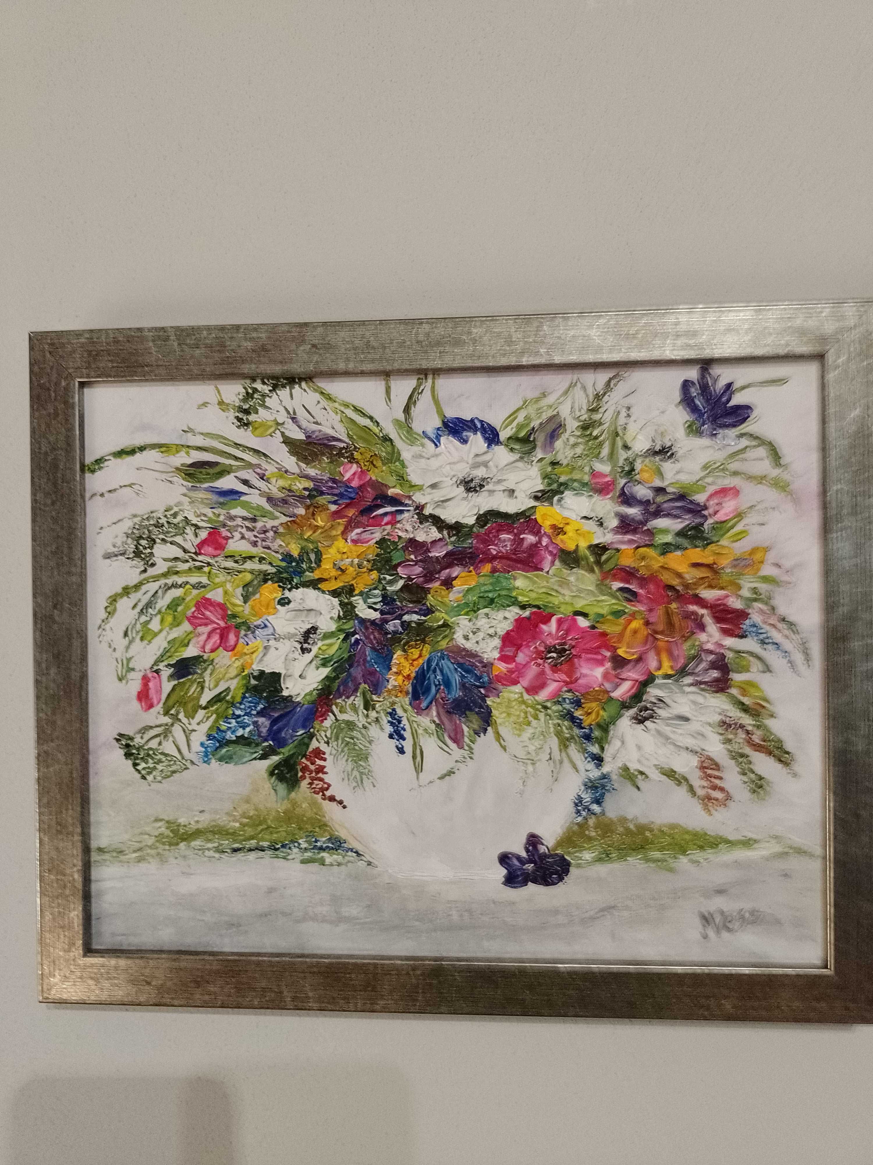 Obraz olejny w ramie 33,5 x 27,5 cm.