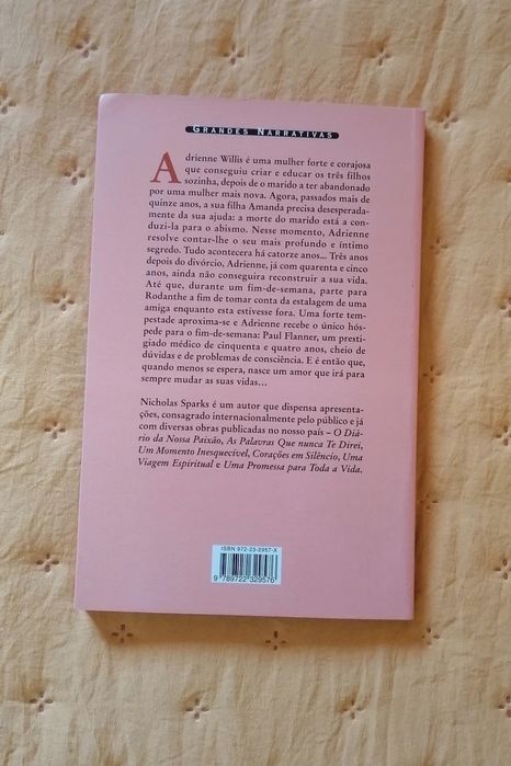 Livro Nicholas Sparks - O sorriso das estrelas