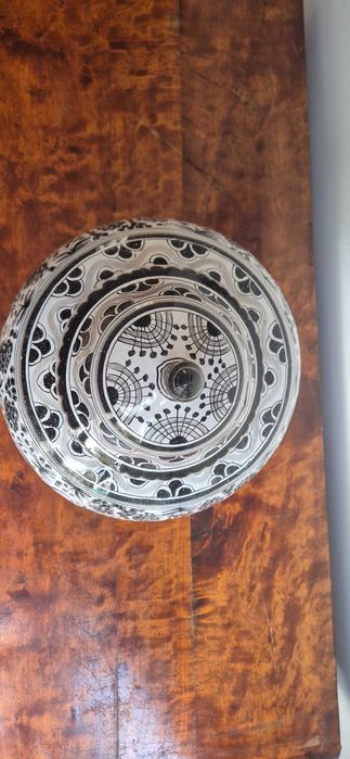 DUŻY ceramiczny wazon amfora ręcznie malowany Portugalia Berardos