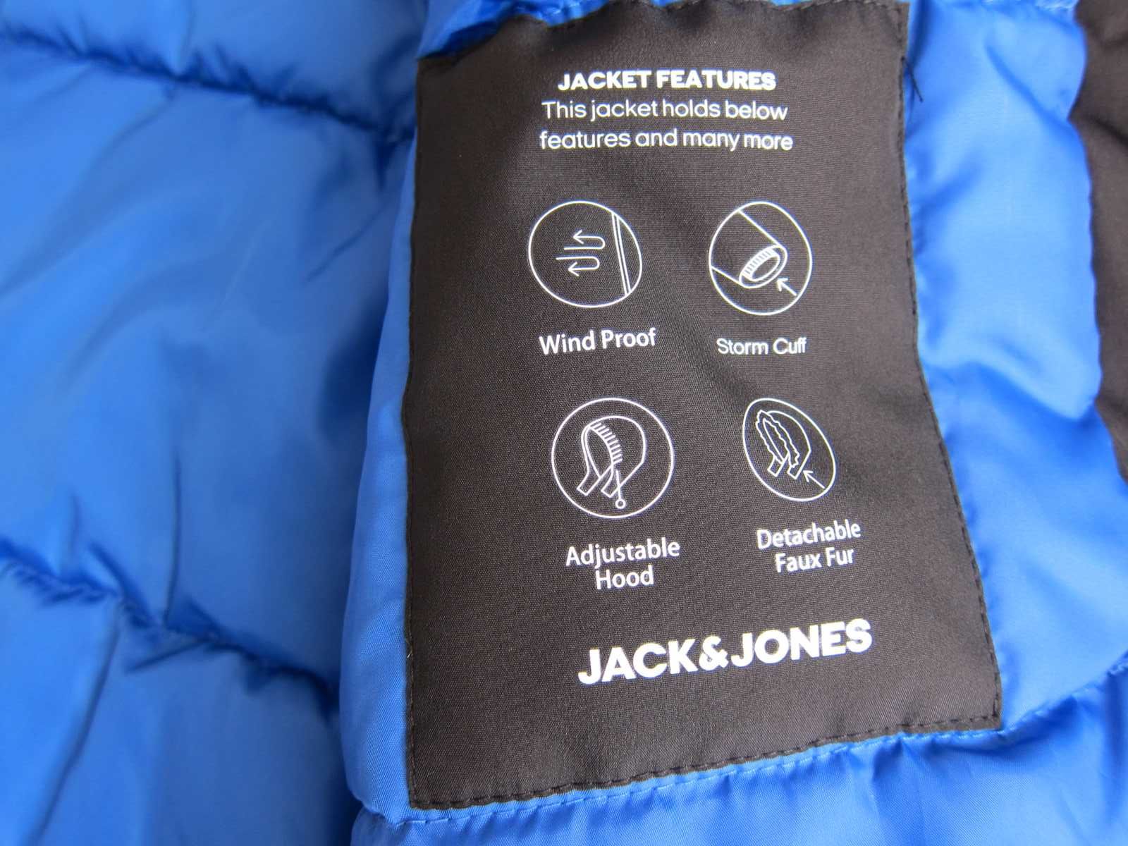 Куртка парка чоловіча зимова Jack and Jones чорна, waterproof