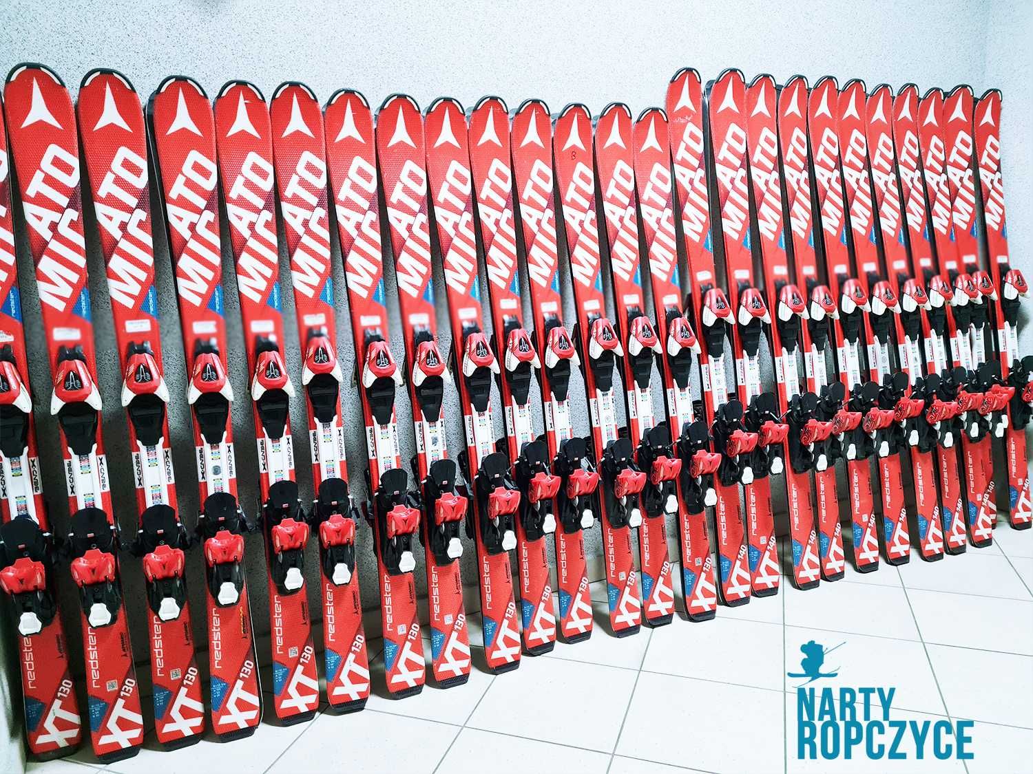 [NartyRopczyce] Narty 100 ATOMIC REDSTER XT DZIECIĘCE bdb stan! PAKIET