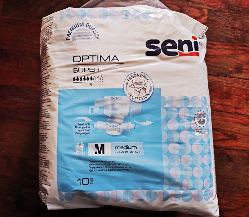 Seni Optima Super M 8 szt pieluchomajtki pieluchy dorosły