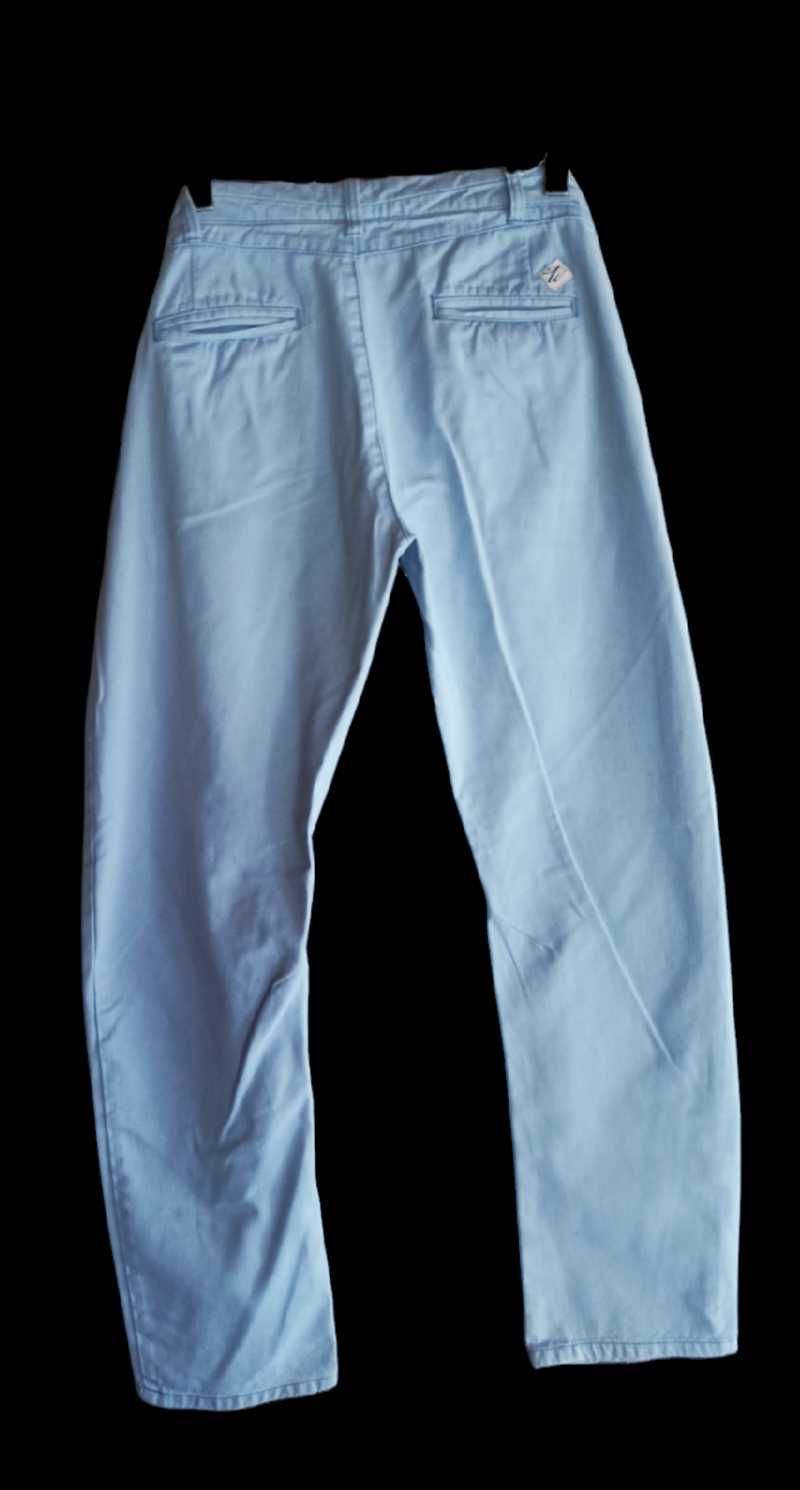spodnie chinosy jeansy gołębi błękit unisex WinWin