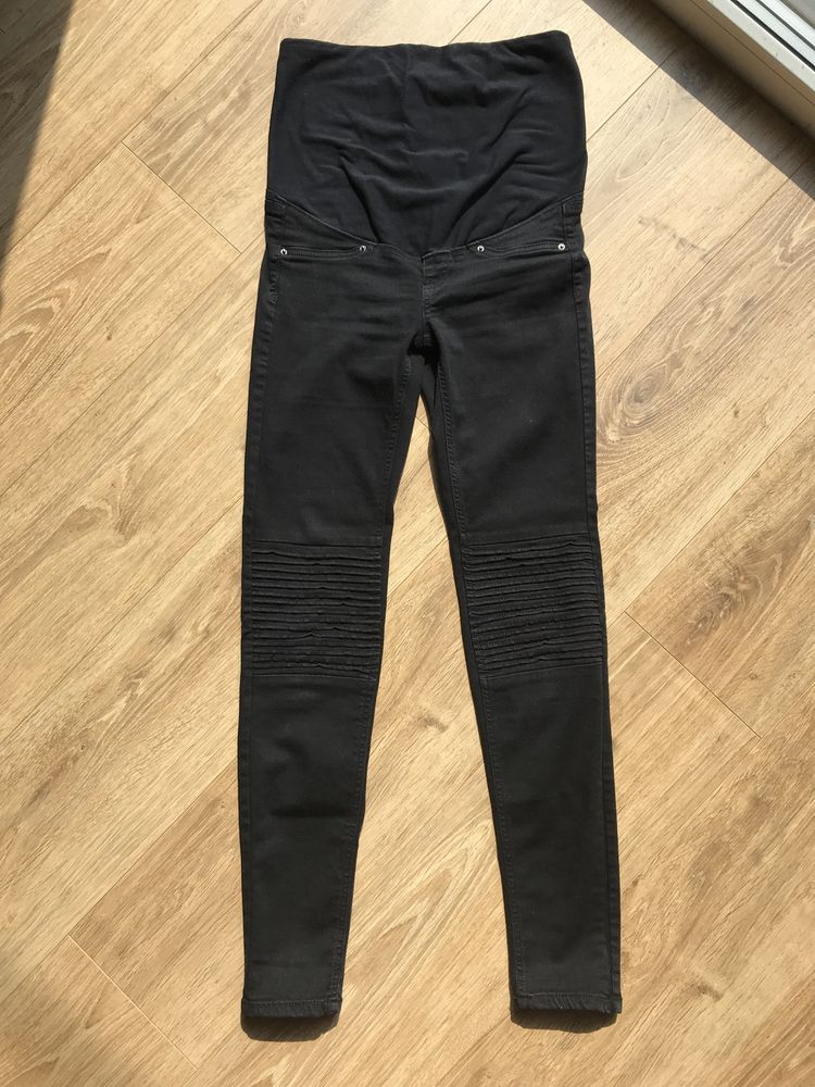 Tregginsy ciążowe jeansy 34 czarne h&m