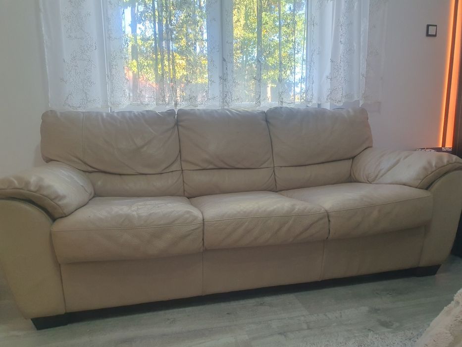 Skórzana kanapa z grubej skóry