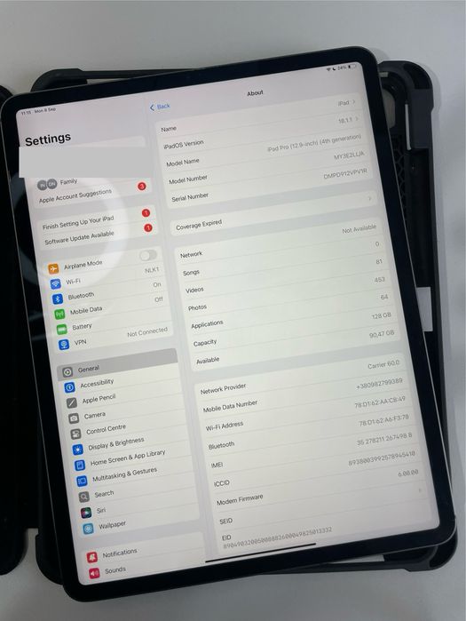 iPad Pro 12.9" 4th Gen (2020) | 128 GB | Wi-Fi + LTE + чохол