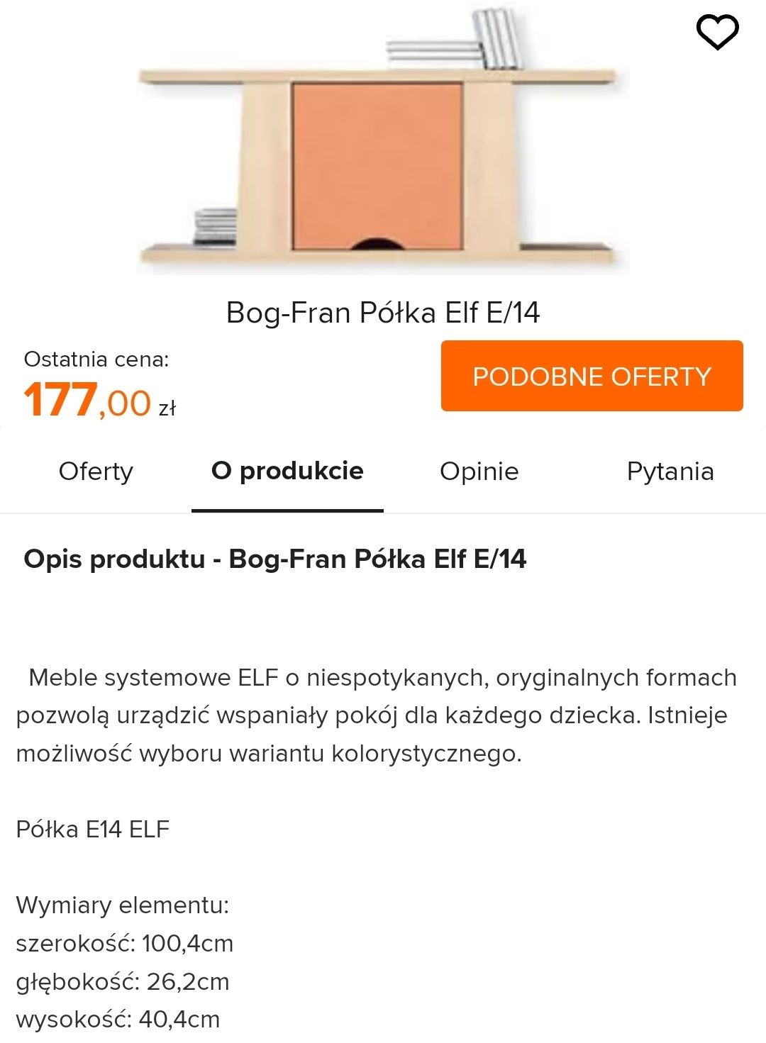 Meble dziecięce systemowe BogFran Elf Stan bdb