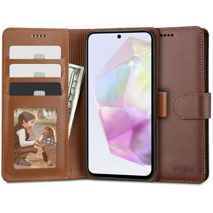 Tech-Protect Wallet Galaxy A35 5G Brown