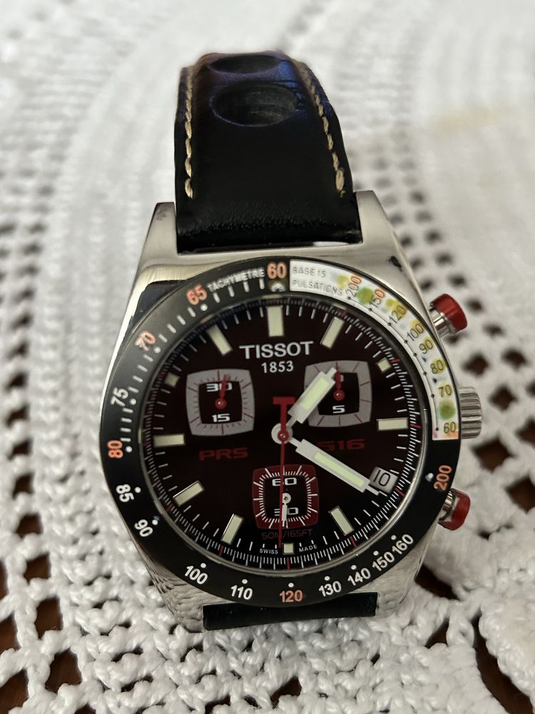 Tissot PRS 516 cronografo com caixa e manuais