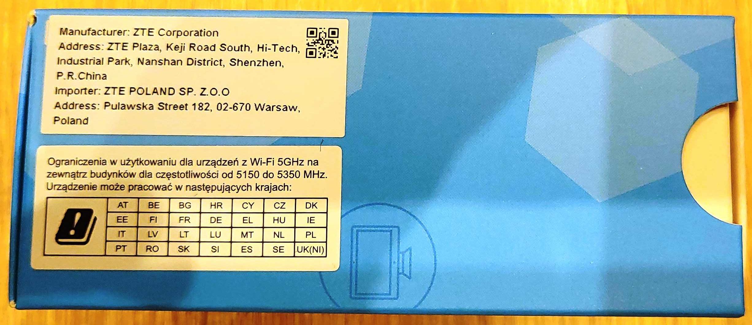 Nowy mobilny router ZTE MF971R czarny bez simlocka