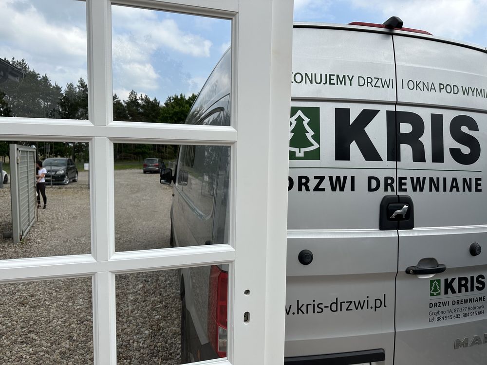 Drzwi wewnętrzne drewniane OD RĘKI ościeżnicą regulowaną Francuskie