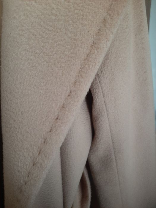 Max Mara Weekend wełniany bezowy płaszcz