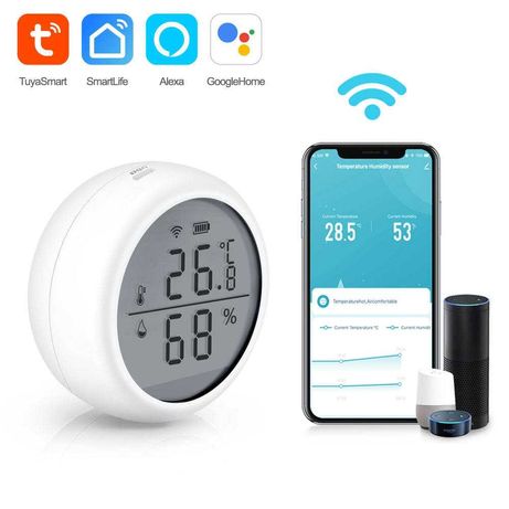 Sensor Temperatura e Humidade WiFi * Ecrã * Tuya * Alexa Google Home