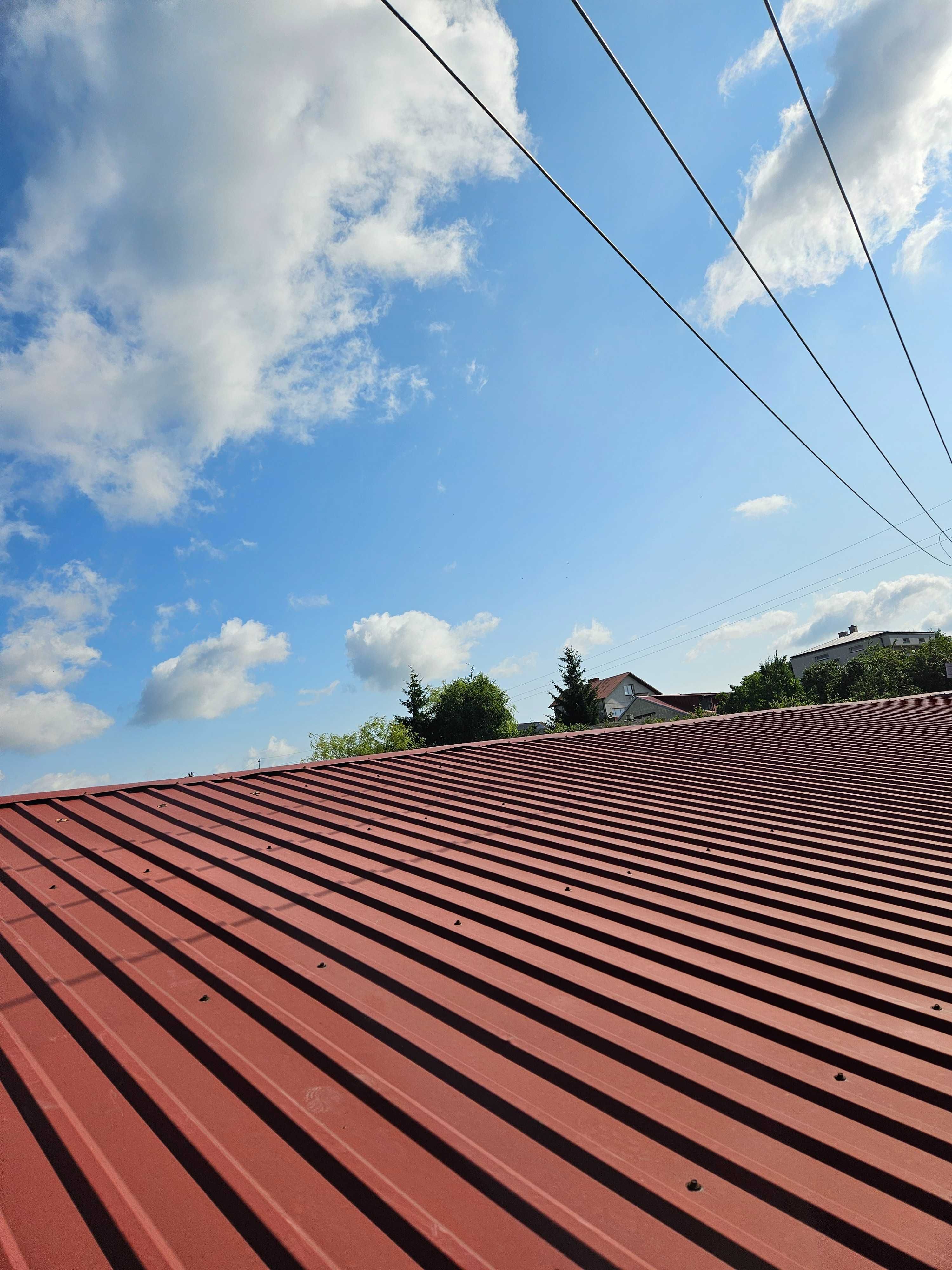 Blacha trapezowa - arkusze 4,50 x 1,15 m , kolor ceglany