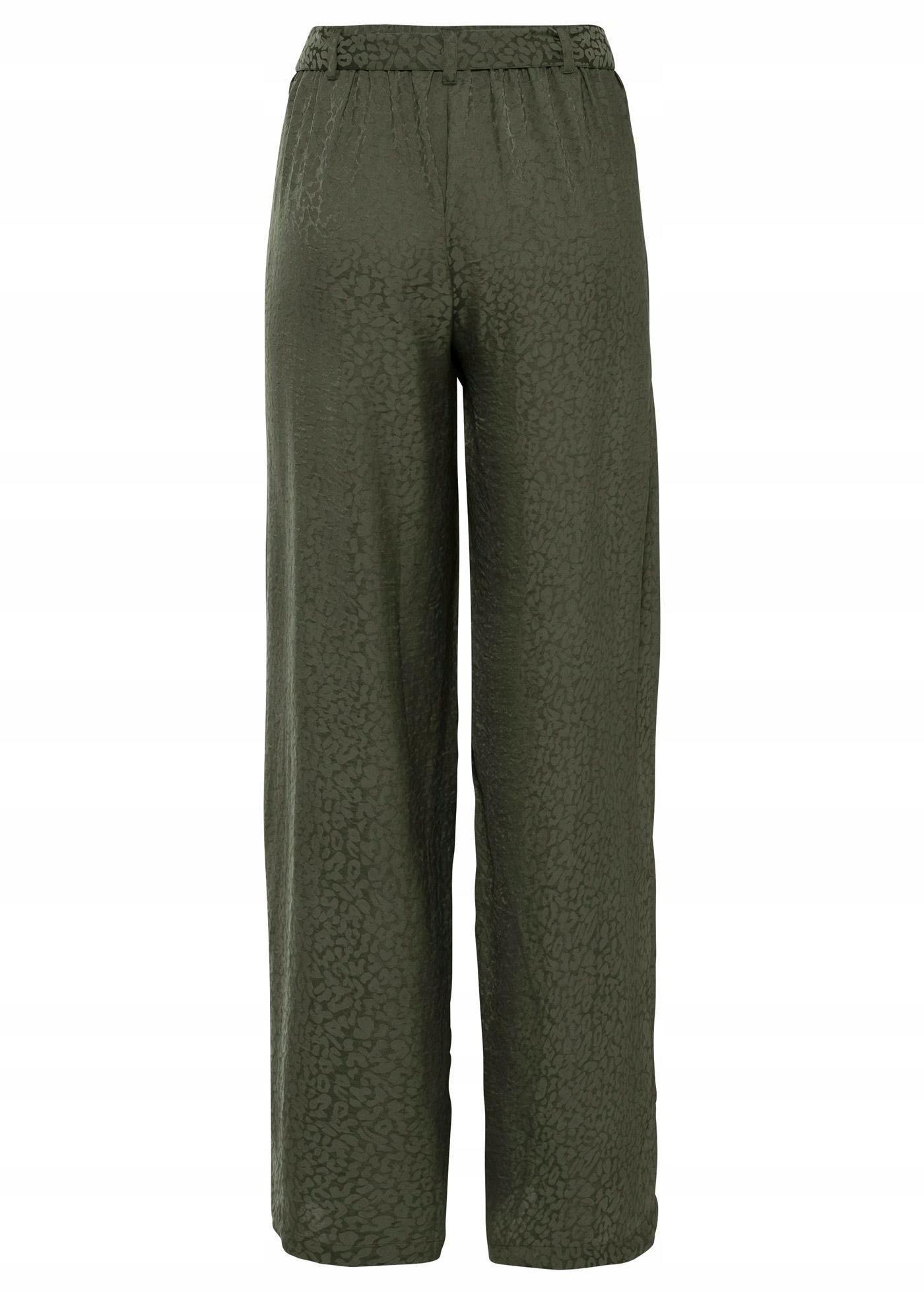 B.P.C satynowe spodnie khaki w cętki r.42