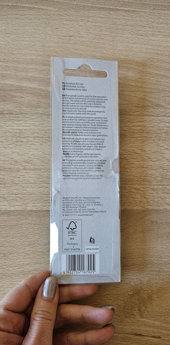 Nowy grzebyk do rzęs hebe metalowy