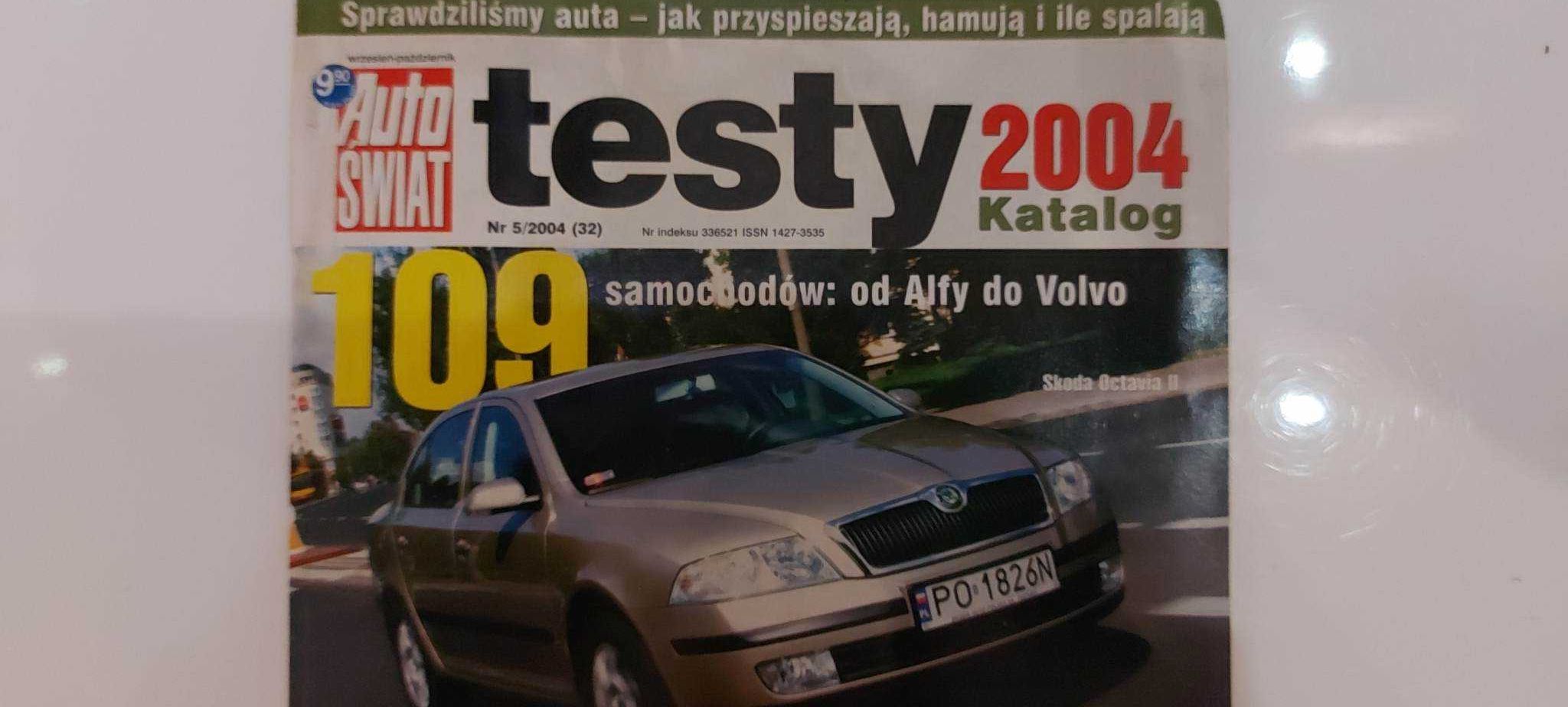 testy AUTO ŚWIAT 2004 katalog od Alfy Romeo do Volvo SUPER OKAZJA