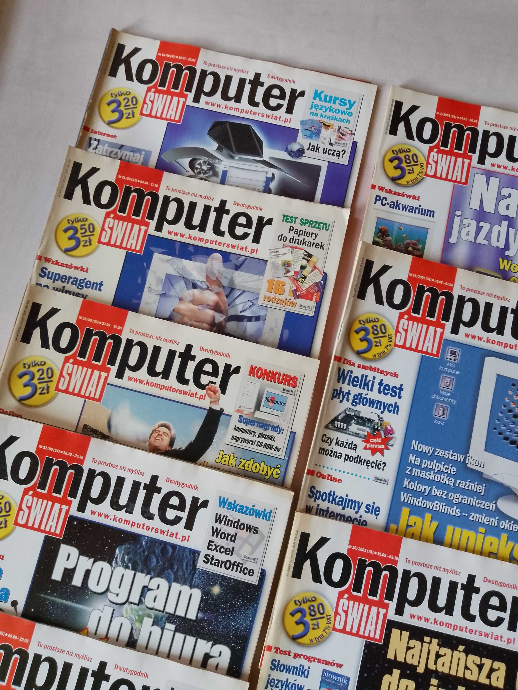 Komputer Świat, zestaw 15 magazynów komputerowych