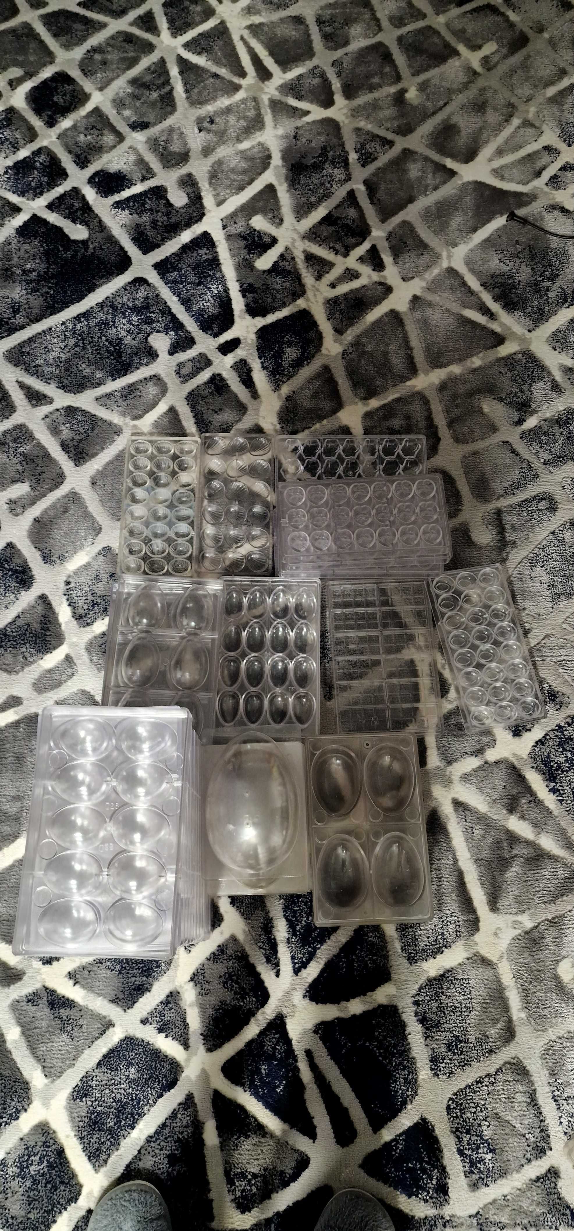 Moldes de chocolate policarbonato. Chocolate polycarbonate molds set.