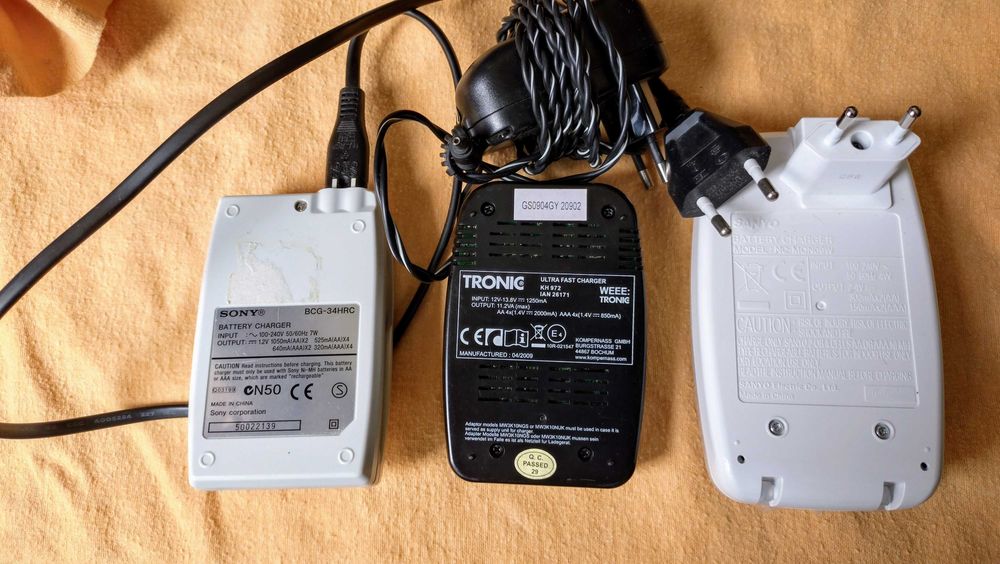 Carregadores Pilhas Inteligentes, AA AAA Sony, Sanyo,Tronic