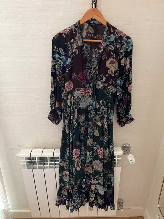 Vestido comprido Zara florido