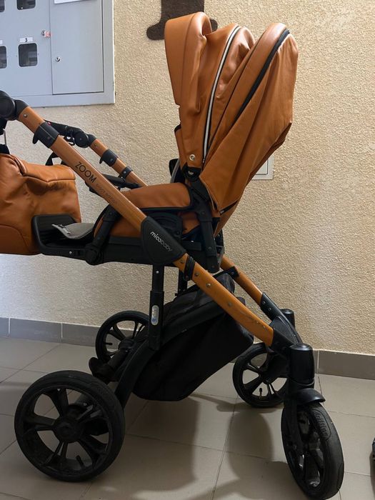 Дитяча коляска Mioobaby Zoom 2 в 1, коричневий.