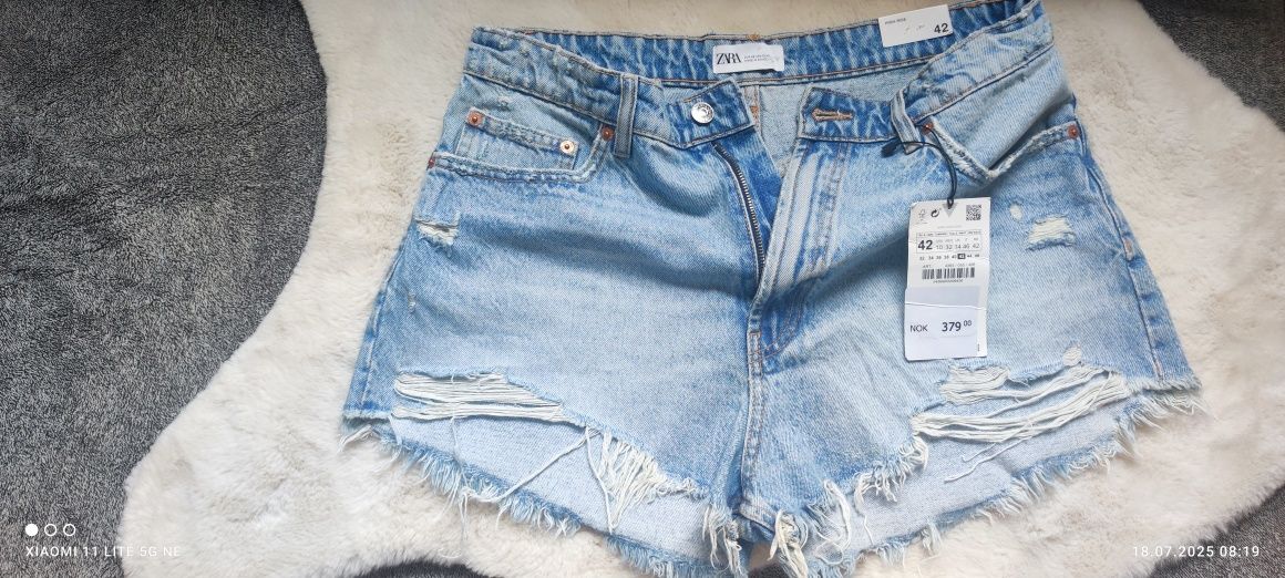 Spodenki damskie jeans ZARA