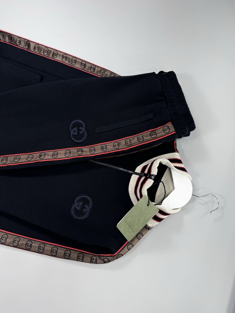 Мужской спортивный костюм Gucci на лампасах чоловічий спортивний
