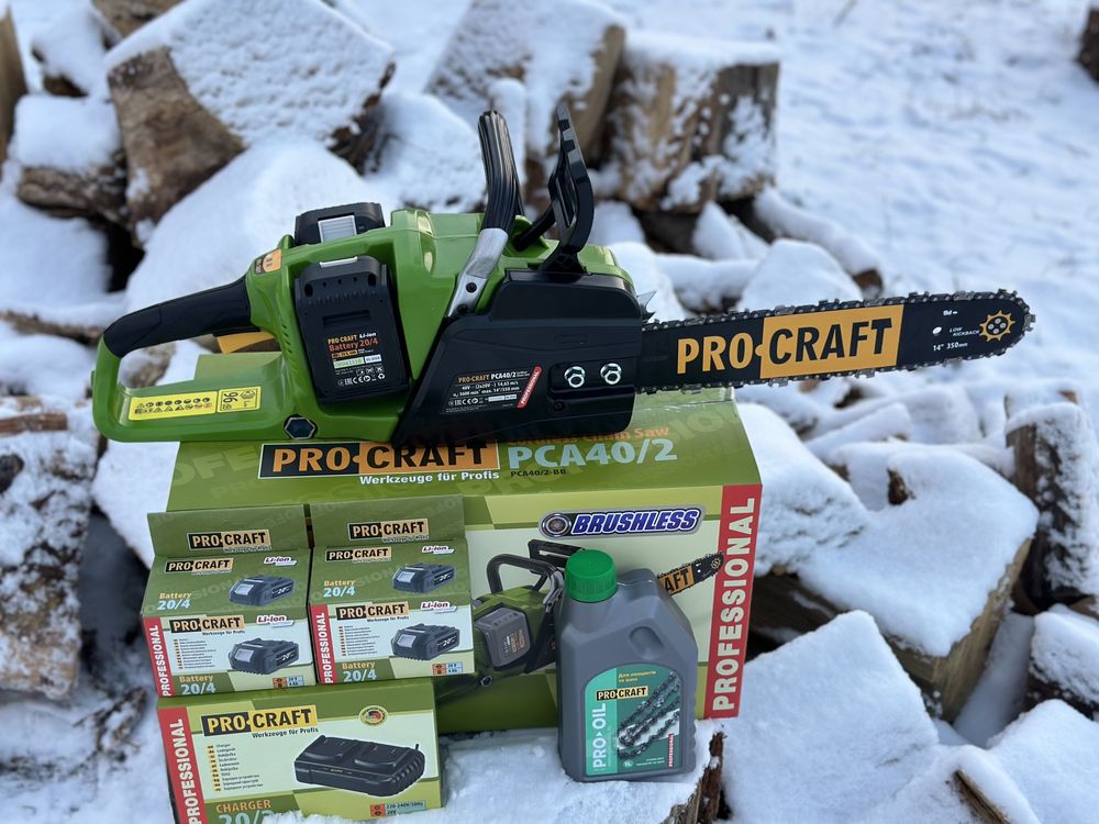 Акумуляторна ланцюгова пила Procraft pka 40/2 3 роки гарнатії