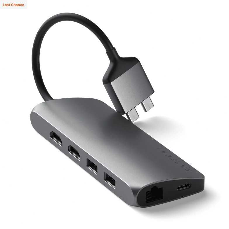 Adaptador SATECHI USB-C, HDMI 4K, Ethernet, leitor cartões, MacBookPro