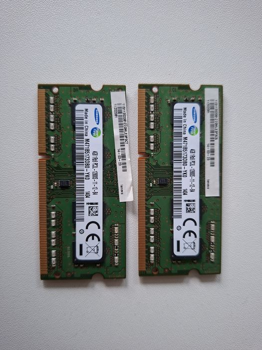 Pamięć RAM, Samsung 4GB 1Rx8 PCL3 12800S - M471B5173DB0-YKO, dwie kośc