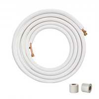 25FT Mini Split Line Kit, tubos de cobre OD de 1/4" e 1/2"