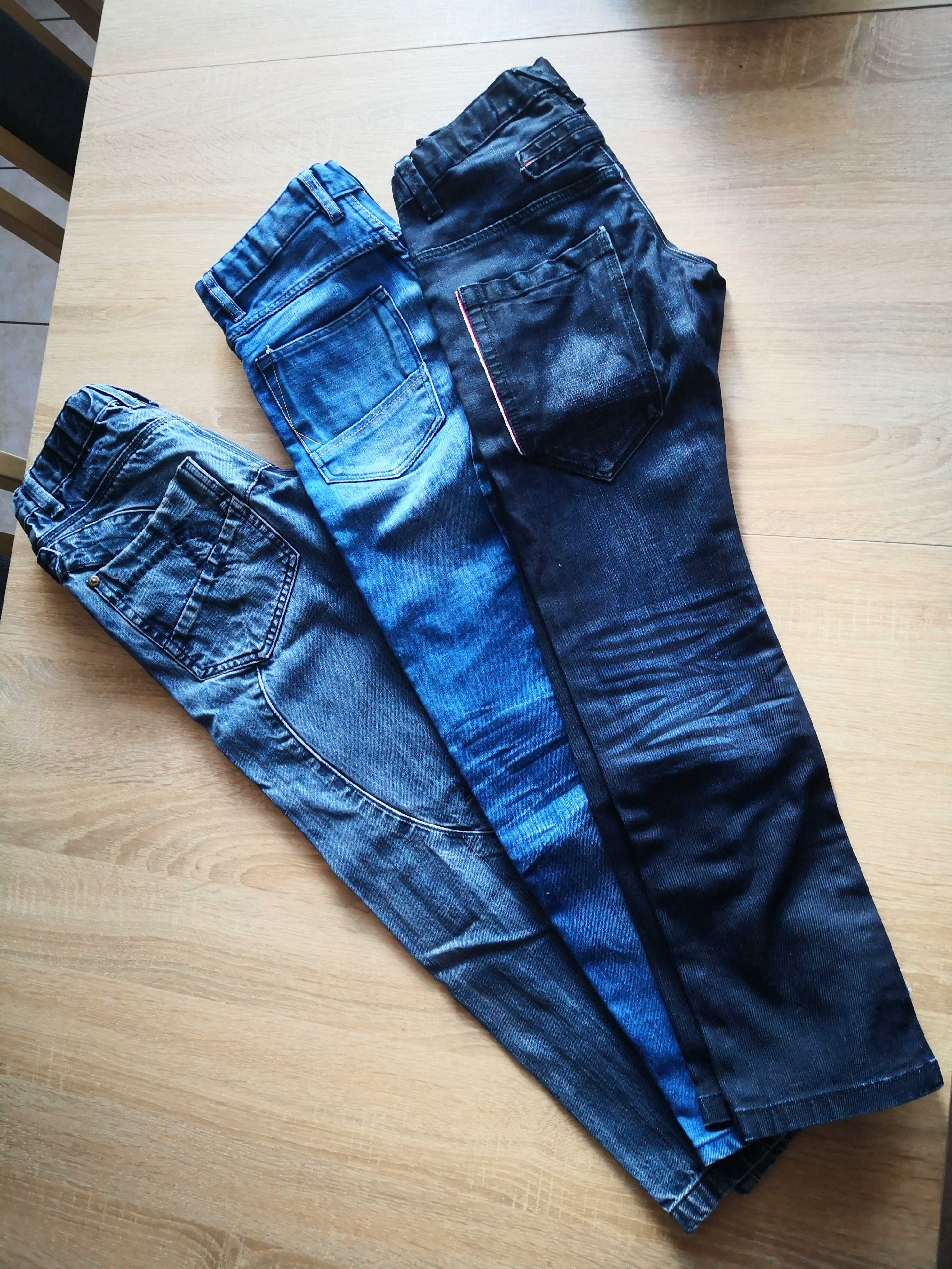 Spodnie dżins 3x roz 122-128