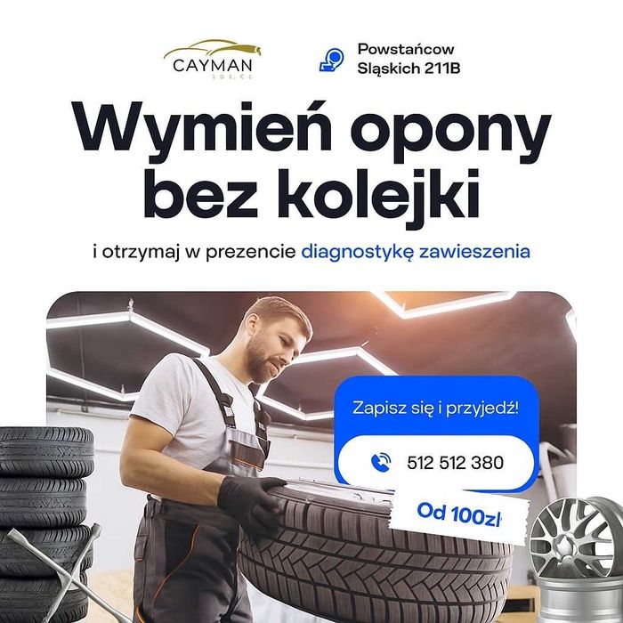 Wymiana Opon, wymiana kół, wyważanie kół, wulkanizacja cennik Borek