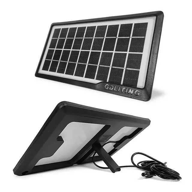 Портативная солнечная система GD-8017 5000мА/ч повербанк, лампочки