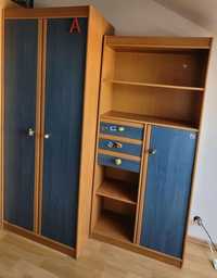 Szafa szafy z drążkiem z szufladami meble do pokoju dziecka niebieskie