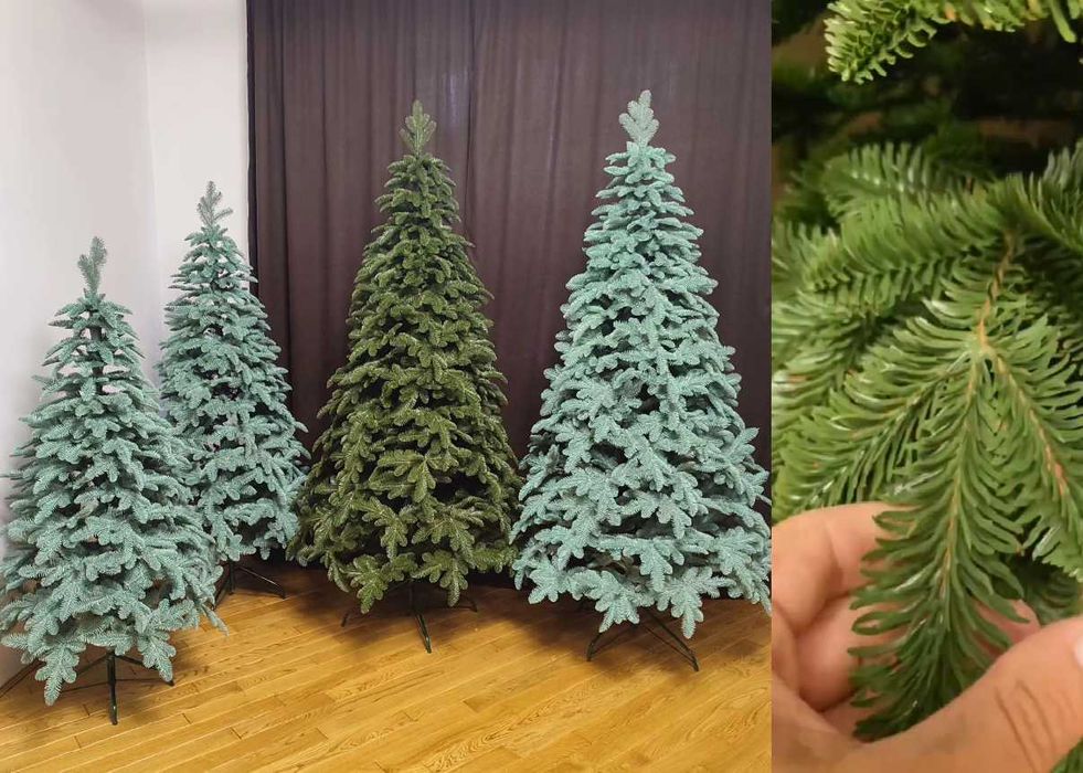 Хіт продажу! Лита штучна ялинка Канадська зеленая голубая. Литая ель
