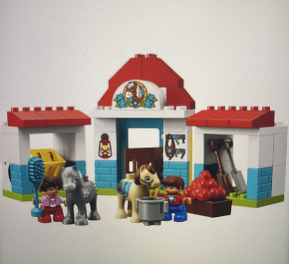 LEGO duplo оригинал 2в1 зоопарк животные конюшня
