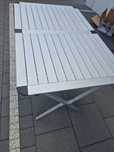 STÓŁ kempingowy aluminium składany powystawowy  110x72x71  + pokrowiec