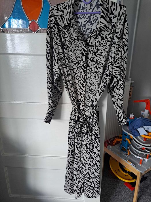 Sukienka xl H&M maxi, biało czarna
