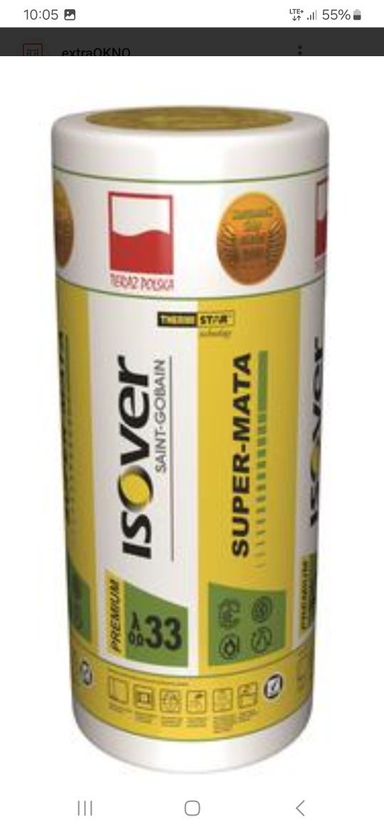 Wełna Isover SUPER MATA 150