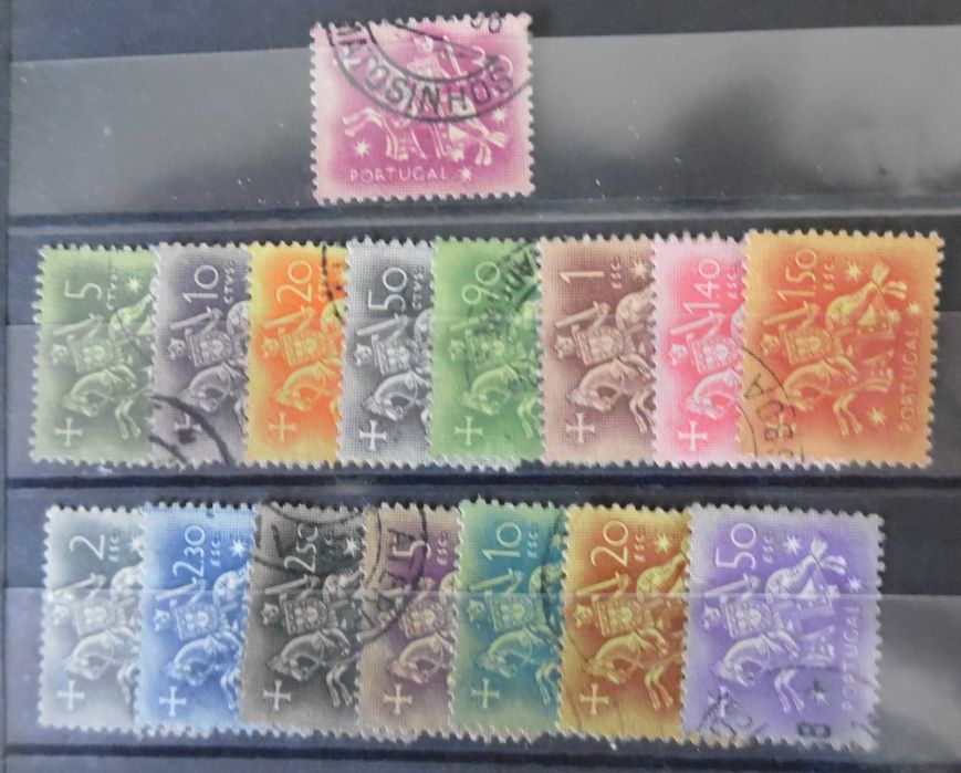 Selos Portugal 1953/55- Rei D.Dinis (s/o selo de 50$00)