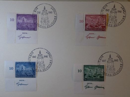 GENERALNA GUBERNIA znaczki pocztowe 1940-44 stemple okolicznościowe