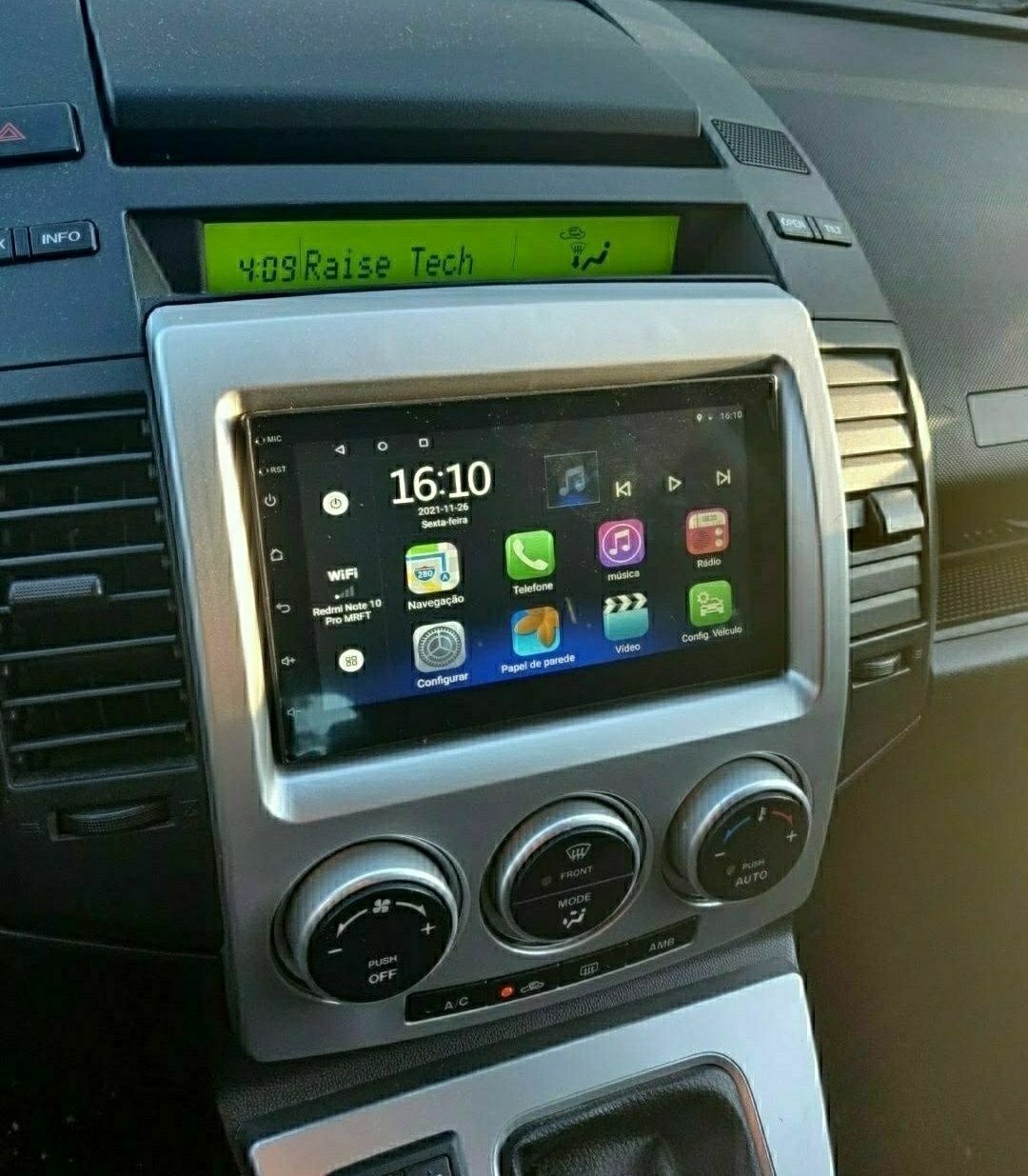 Rádio 2 DIN Android Carplay e Android auto + RDS + GPS + WiFi + Kit mã