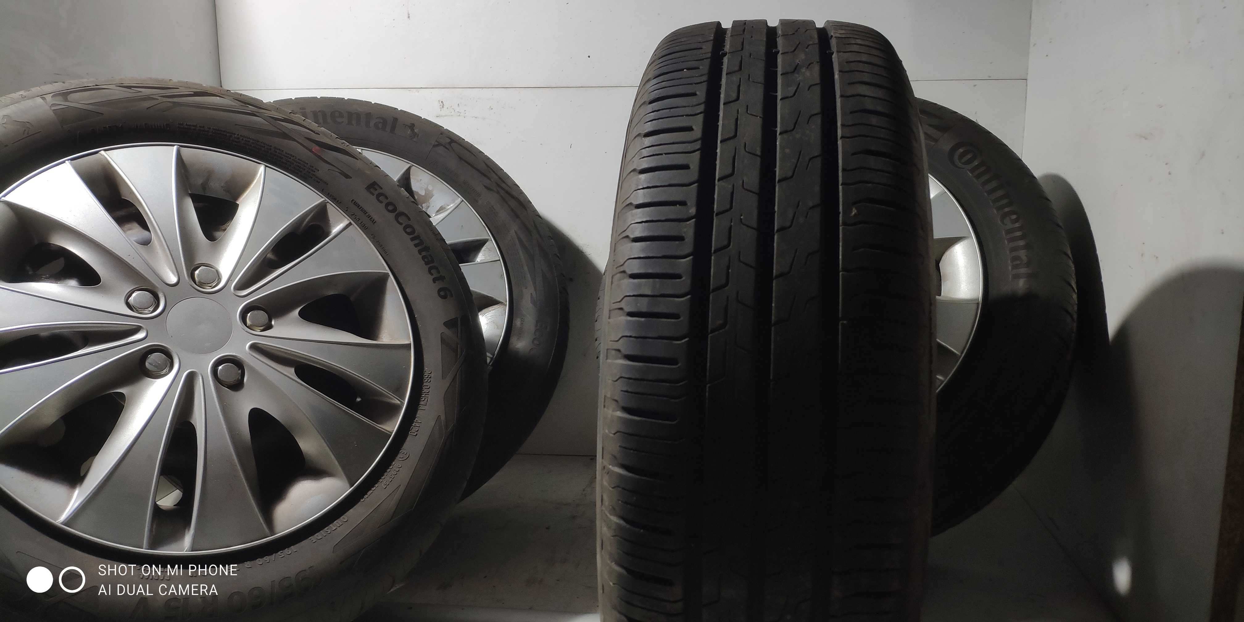 Koła opony felgi 195/60R15 CONTINENTAL lato 4x114,3 15 stalowe komplet