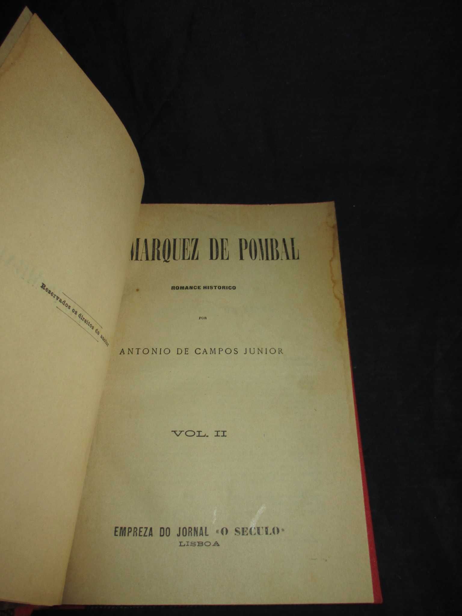 Livro O Marquês de Pombal Campos Júnior 1889